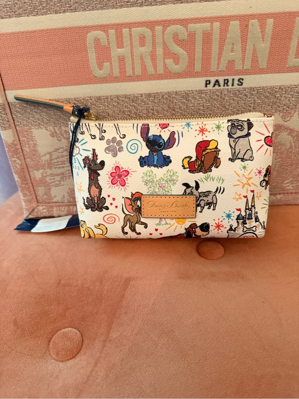 Dooney & Bourke Disney Dogs Sketch cosmetic pouch